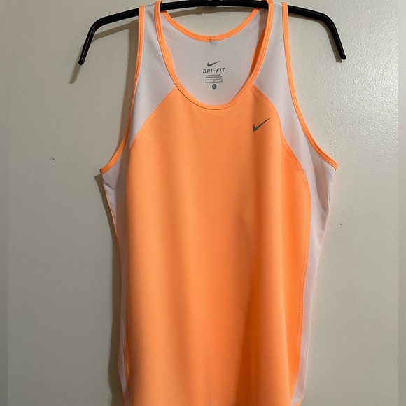 Nike Orange Racerback Tank Top Moisture-Wicking - Picture 3 of 14